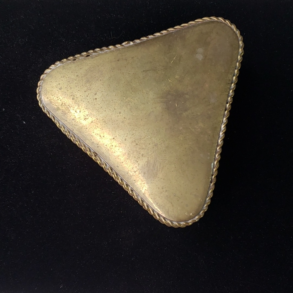 Brass Hinged Box Triangular